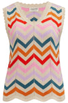 Sugarhill Brighton Rosy V-Neck Knit Vest