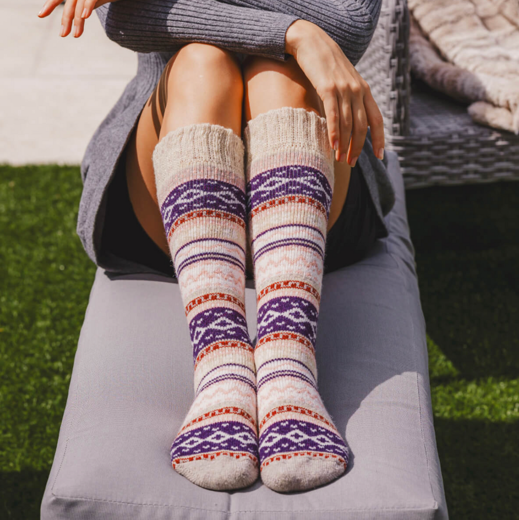 Nordic Ida Socks in Cream