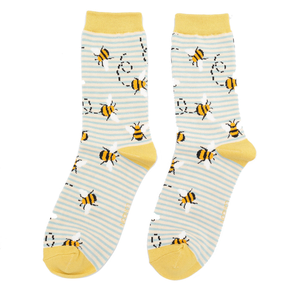 Miss Sparrow Bees Stripes Socks