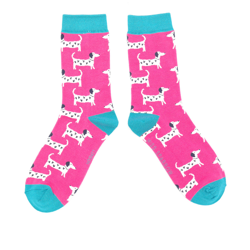 Miss Sparrow Lovely Dogs Bamboo Socks