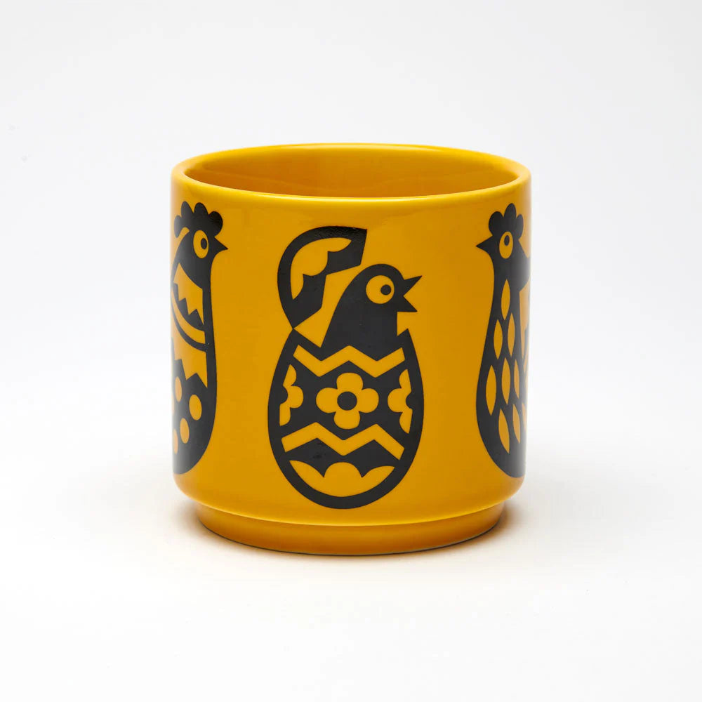 Magpie x Hornsea Yellow Chicken Family Mug