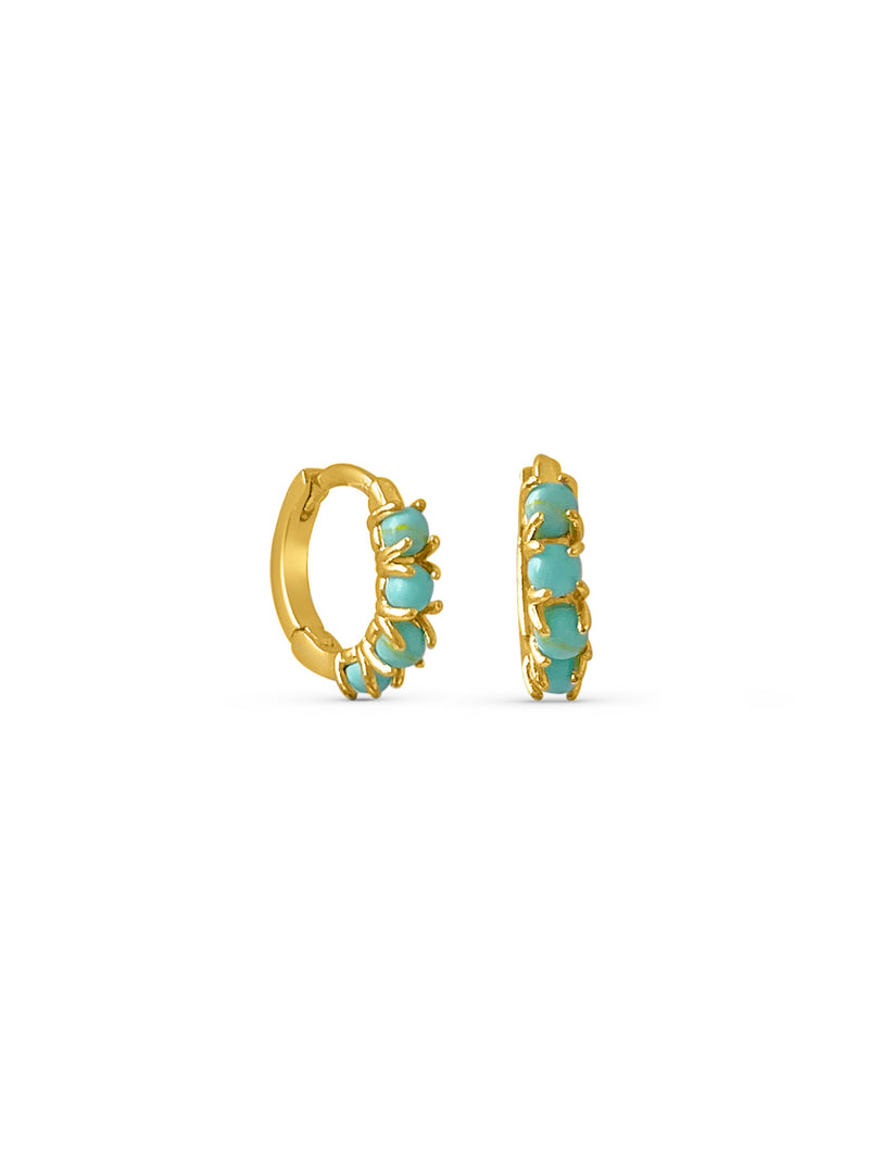 Formation Turquoise Multi Stone Hoops