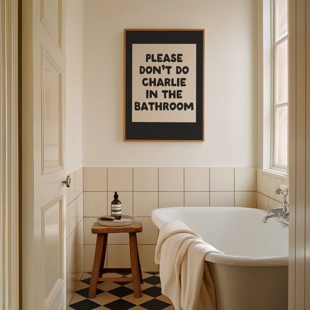 Wisdom & Wonder Print - Charlie In The Bathroom