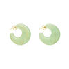 Moon Earrings in Jade