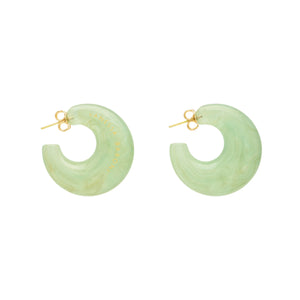 Moon Earrings in Jade
