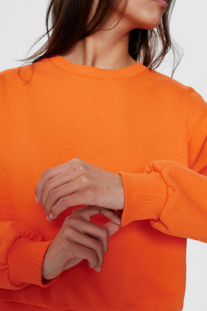 Numph Myra Orange Sweatshirt