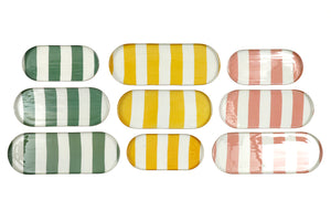 Oval Stripe Set of 3 Trays