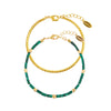 Orelia Bead & Chain 2 Row Bracelets