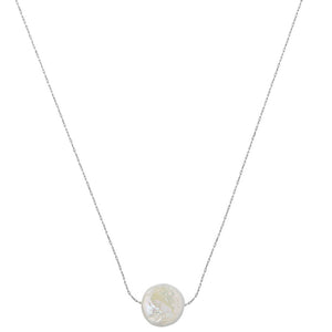 Orelia Flat Pearl Collar Necklace