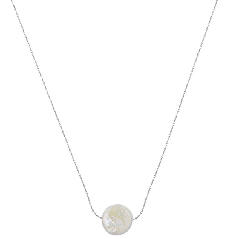 Orelia Flat Pearl Collar Necklace