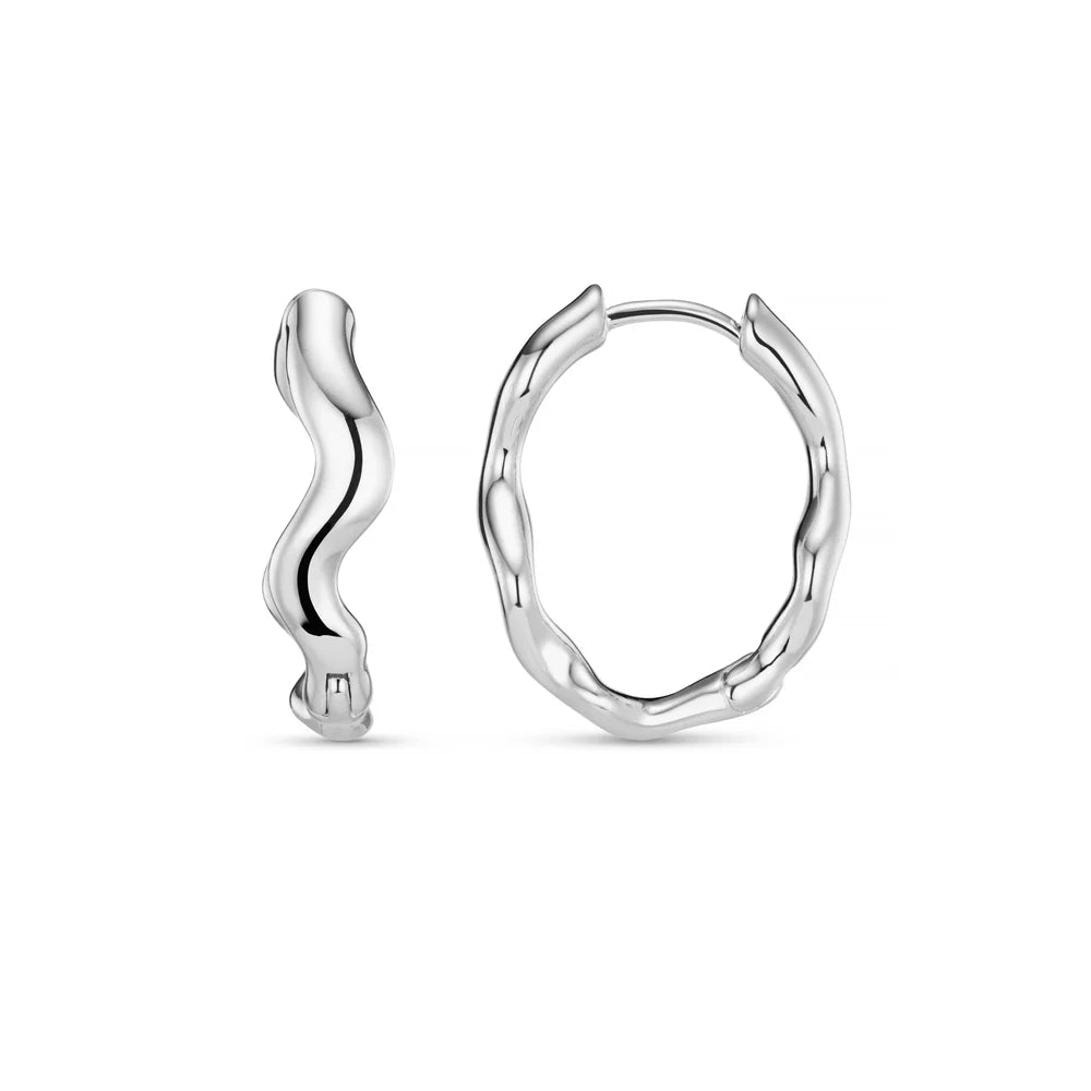 Orelia Organic Wave Oval Hoops