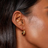 Orelia Tapered Domed Hoop Earrings