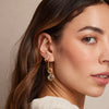 Orelia Molten Coin Hoop Earrings