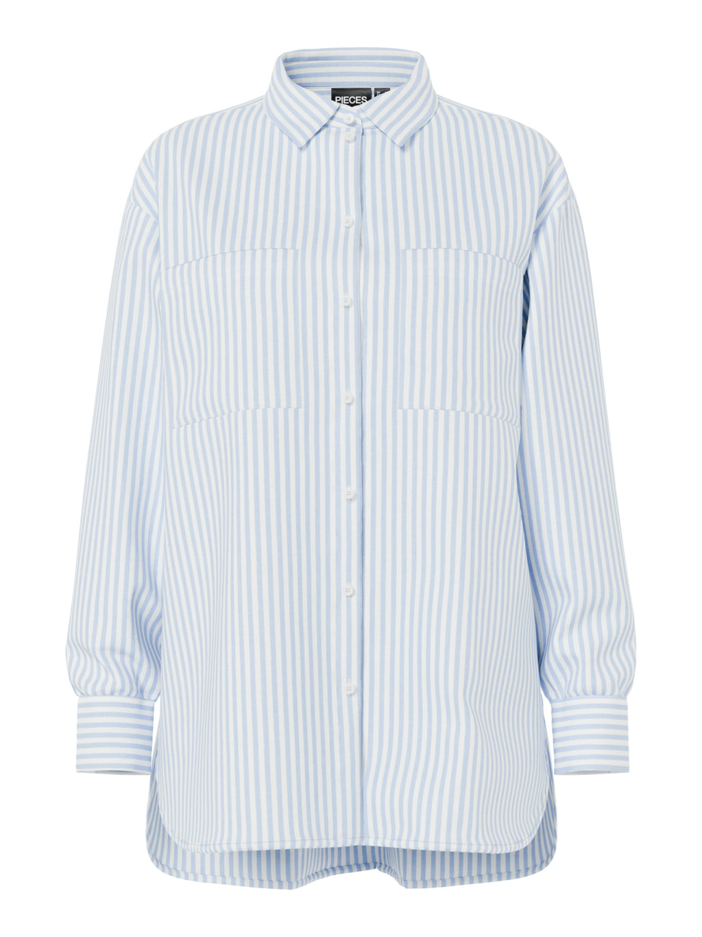 Pieces Melia Long Sleeve Oversized Striped Shirt