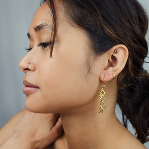 Silk Purse, Sow's Ear Rosemary Leaf Earrings