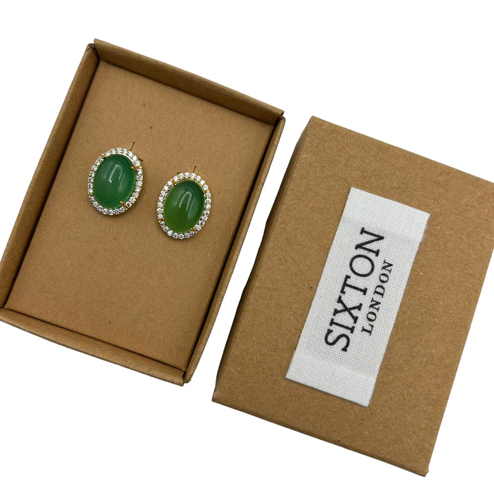 Sixton Retro Jade Style Earrings