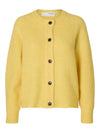 Selected Femme Lulu Knit Cardigan in Yellow