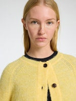 Selected Femme Lulu Knit Cardigan in Yellow