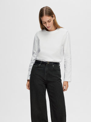 Selected Femme Essential White Tee Long sleeves