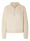 Selected Femme Sia-Mynte Half Zip Knit