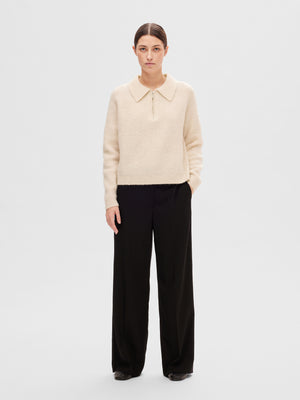 Selected Femme Sia-Mynte Half Zip Knit