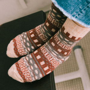 Nordic Sofia Socks in Cream