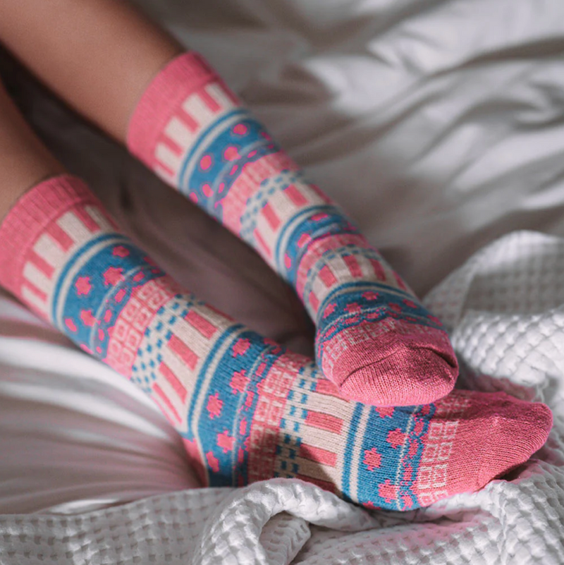 Nordic Sofia Socks in Pink