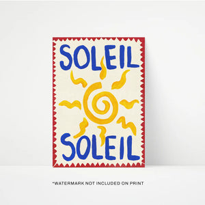 Proper Good Soleil Hand Painted Print