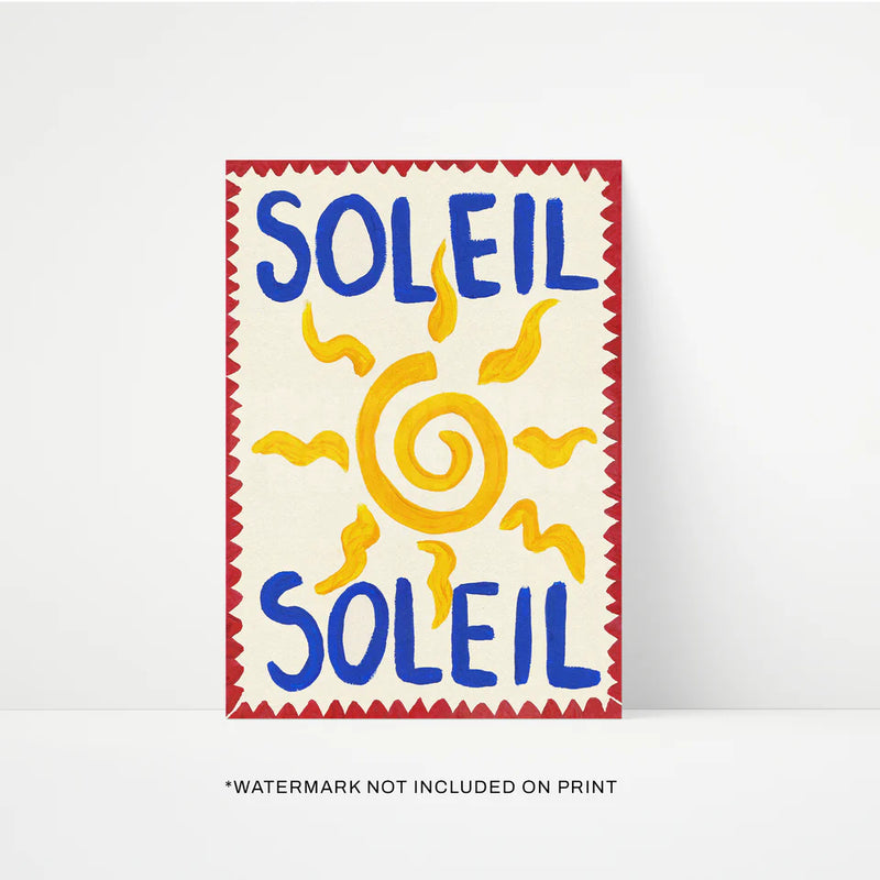 Proper Good Soleil Hand Painted Print