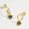 Estella Bartlett abalone heart drop earrings