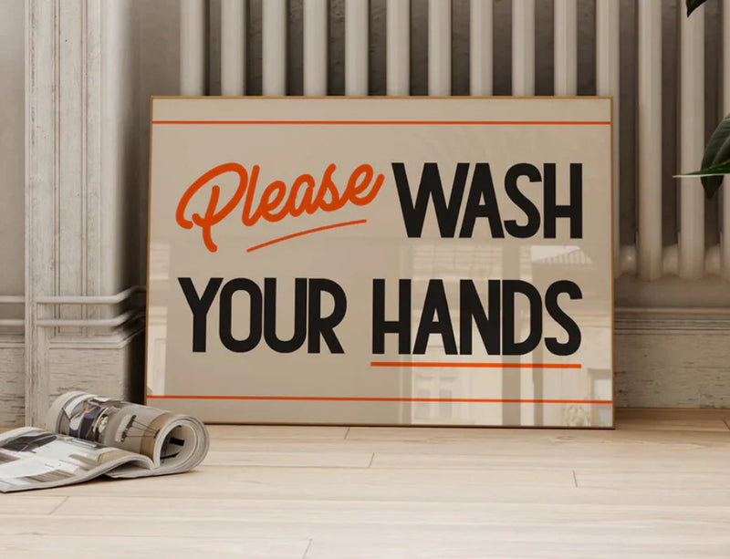 Lune Club A3 Please Wash your Hands Print