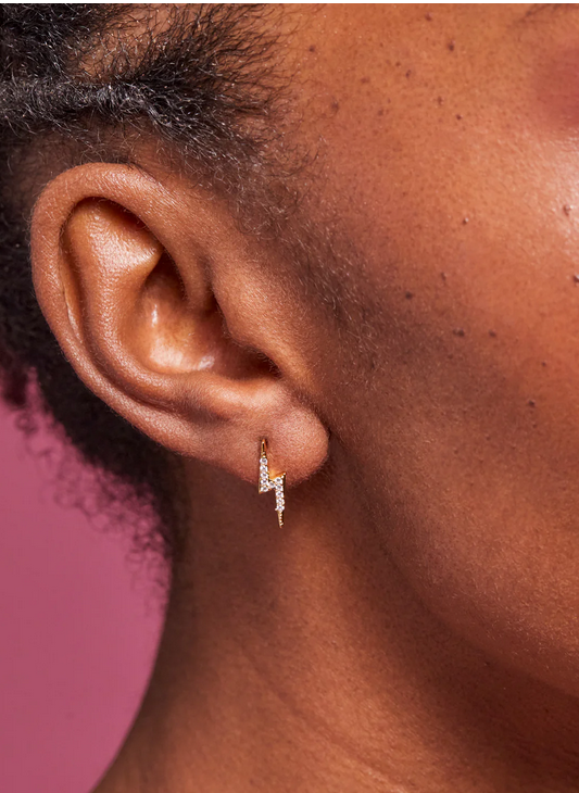 Estella Bartlett Gold Lightning Bolt Earrings