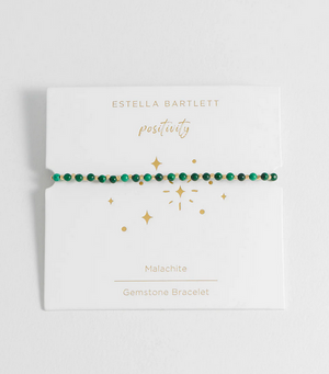 Estella Bartlett Amelia Bracelet Gold Plated Malachite