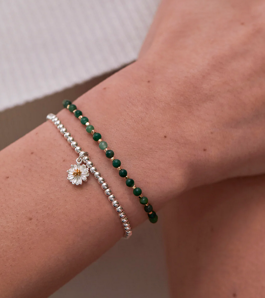 Estella Bartlett Amelia Bracelet Gold Plated Malachite