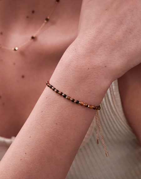 Estella Bartlett Amelia Gold Plated Bracelet Tiger's Eye