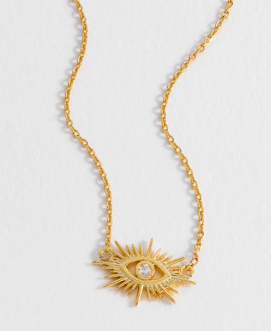 Estella Bartlett Evil Eye Star Burst Necklace