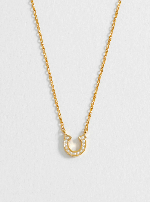 Estella Bartlett Gold Plated Horseshoe Necklace