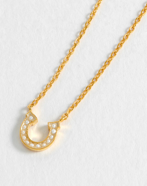 Estella Bartlett Gold Plated Horseshoe Necklace