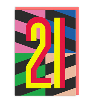 21st Birthday Greeting Card