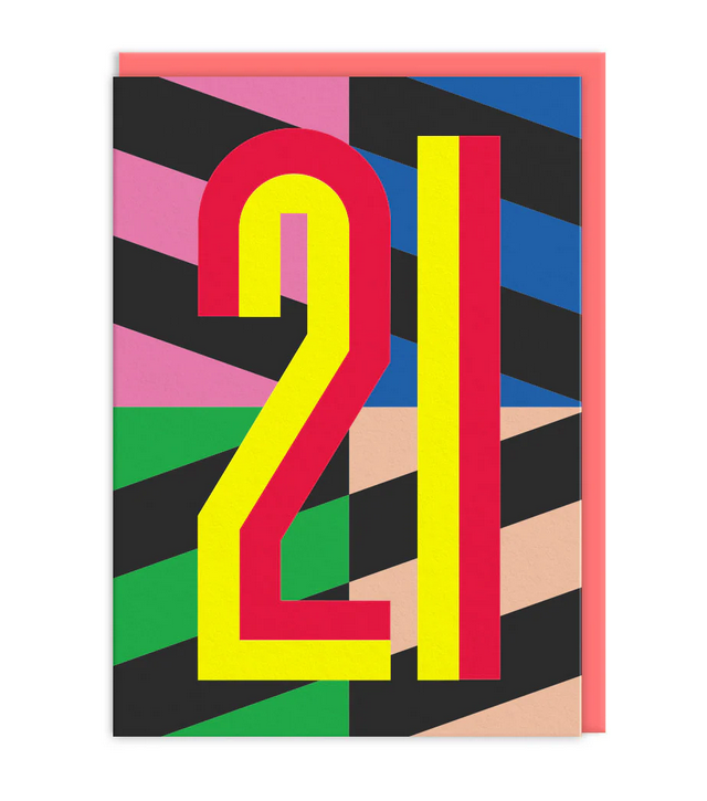21st Birthday Greeting Card