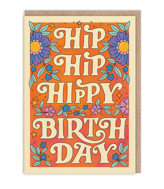 Hip Hip Hippy Birthday Card