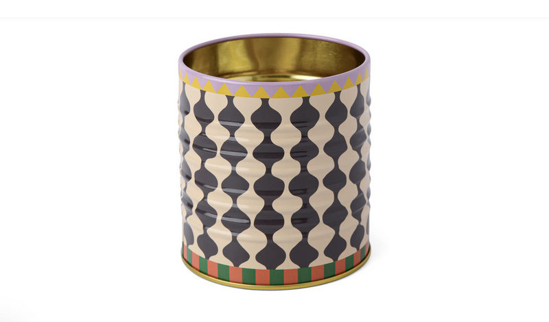 A Dopo Black & White Wavy Storage Tin