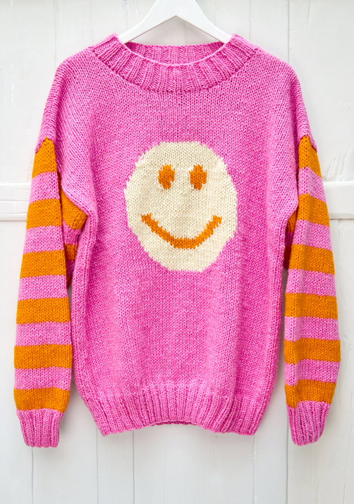 Smiley Face Hand Knitted Jumper