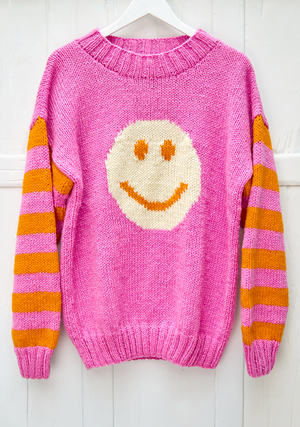 Smiley Face Hand Knitted Jumper