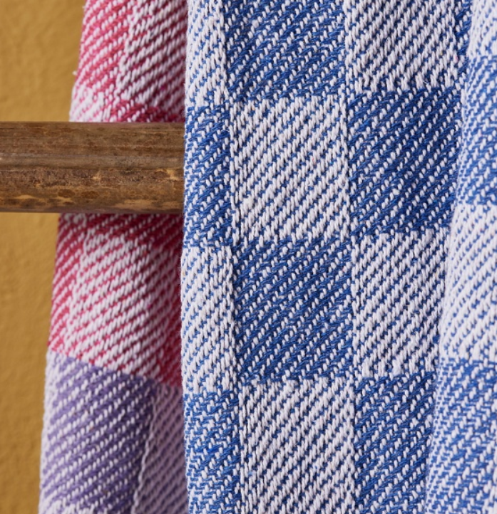 Recycled Cotton Check Throw