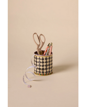 A Dopo Black & White Wavy Storage Tin