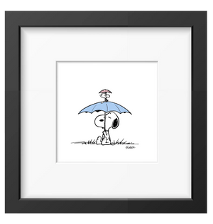 Peanuts Umbrella Framed Print