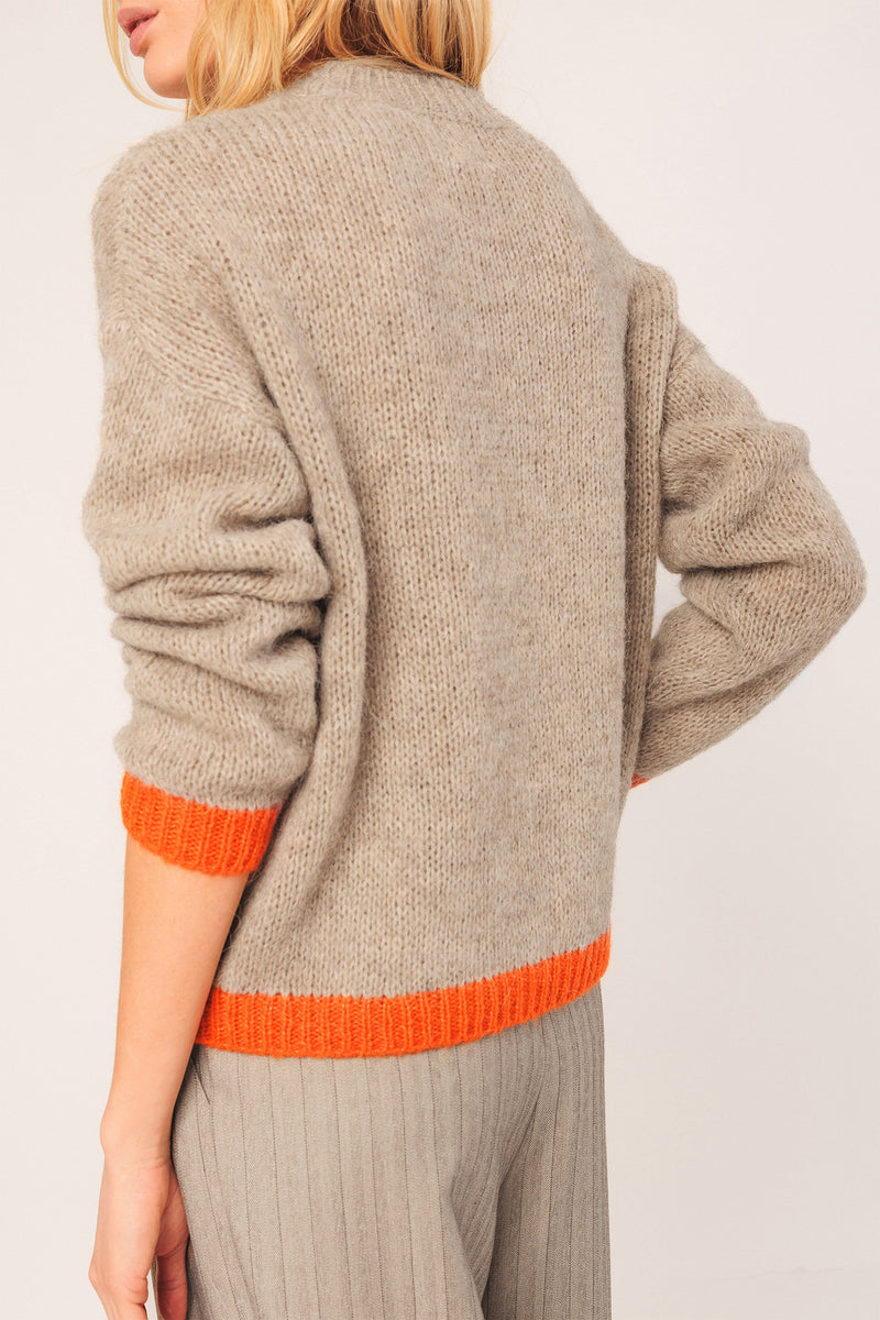 Indi & Cold Orange Trim Knit