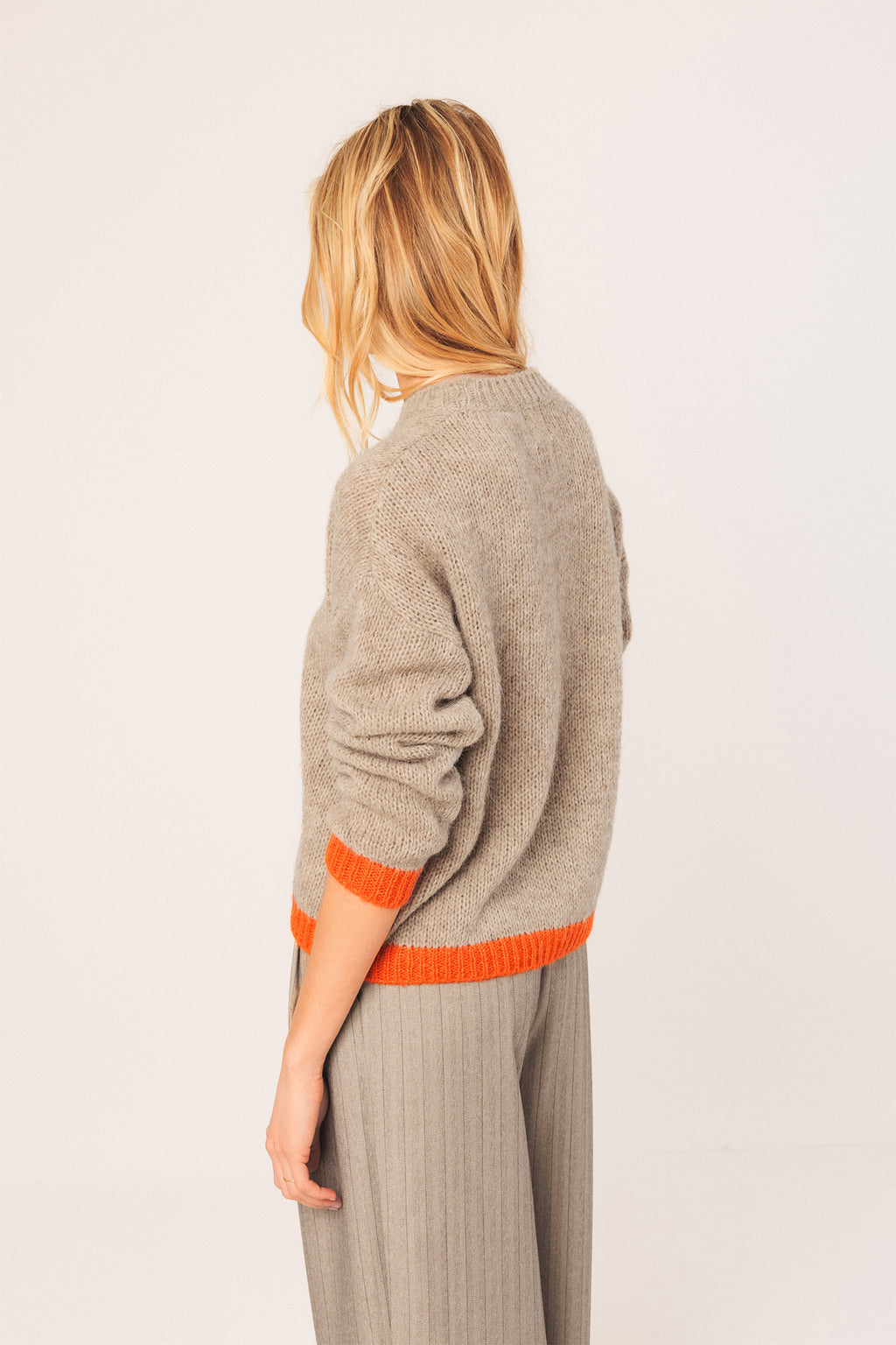Indi & Cold Orange Trim Knit