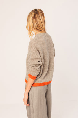 Indi & Cold Orange Trim Knit